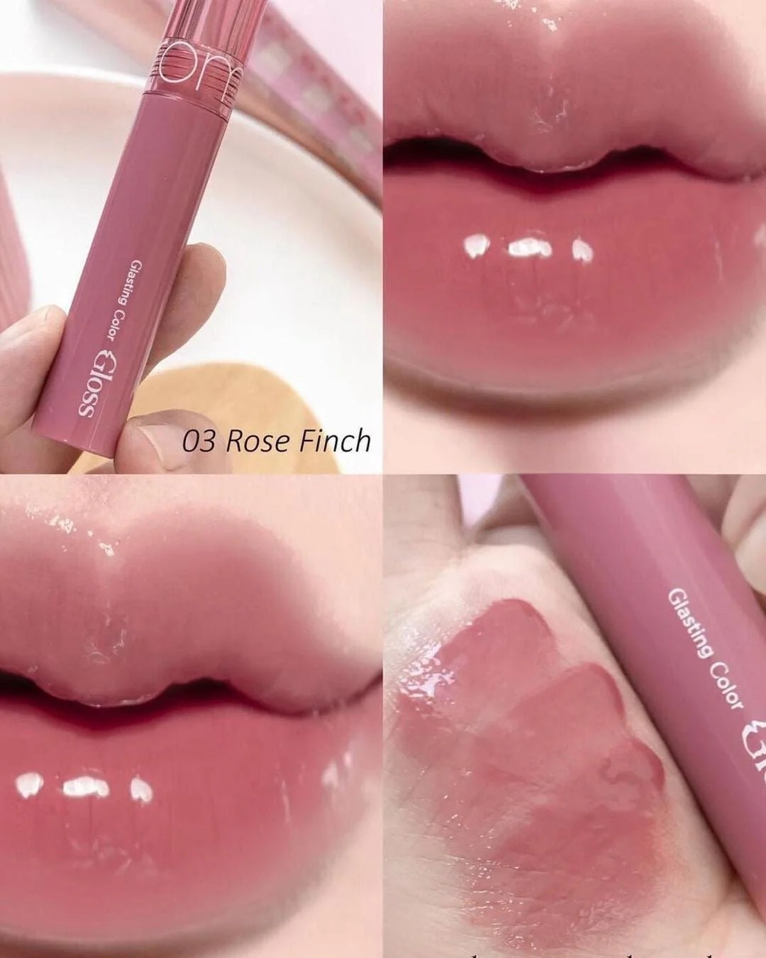 ROM&ND Glasting Color Gloss 03 Rose Finch 4.0g - Image 6