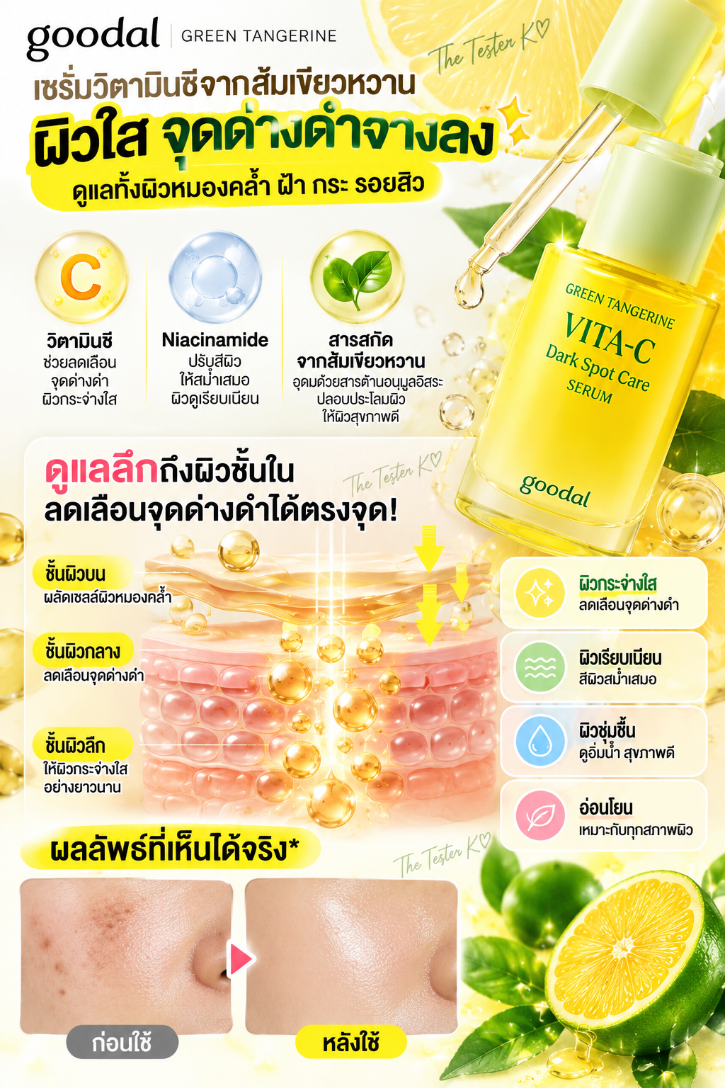 GOODAL Green Tangerine Vita-C Dark Spot Care Serum α - Image 6