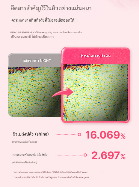 มาส์คกาว Medicube PDRN Pink Caffeine Night Wrapping Mask 75ml - Image 3