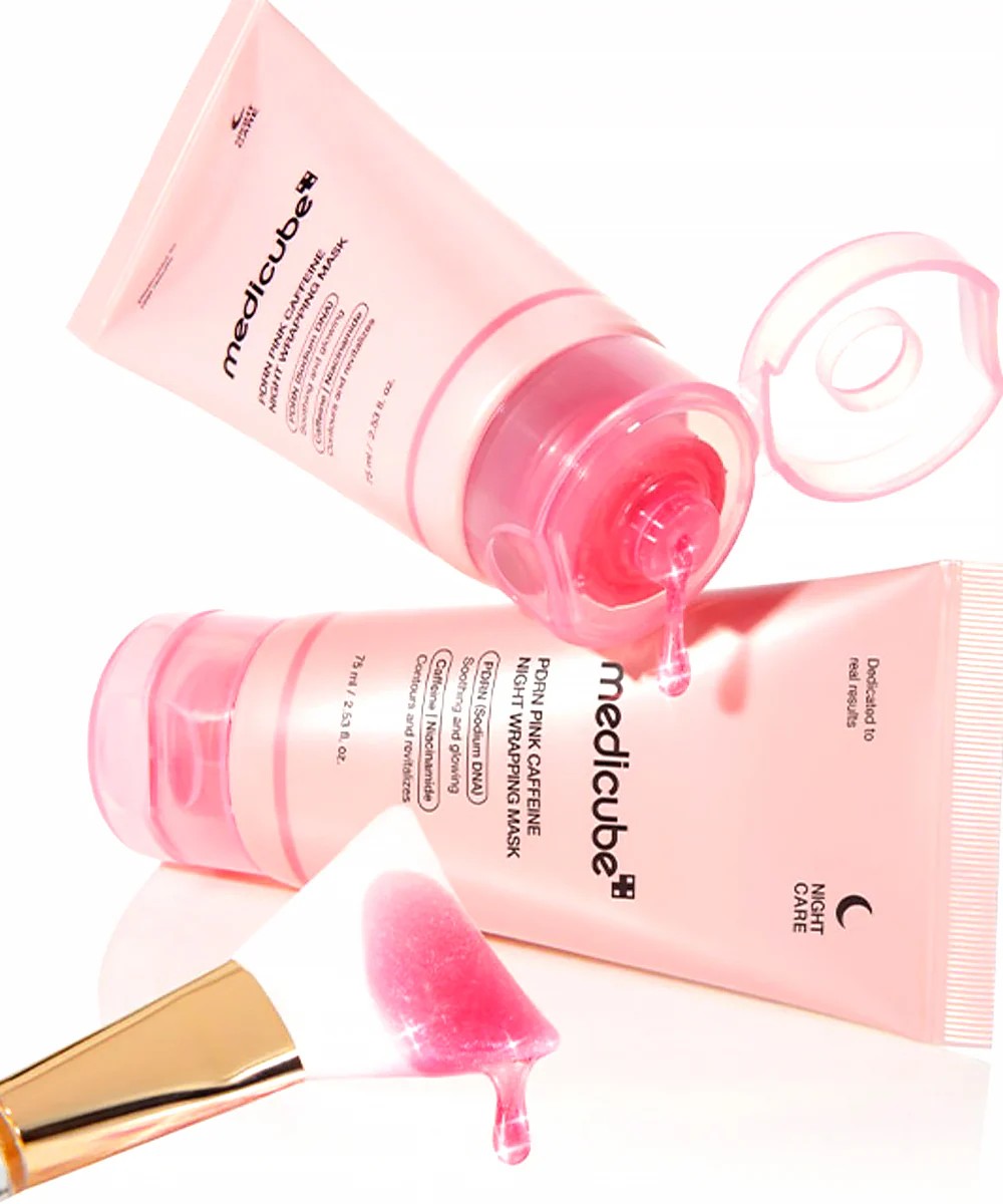 มาส์คกาว Medicube PDRN Pink Caffeine Night Wrapping Mask 75ml - Image 9
