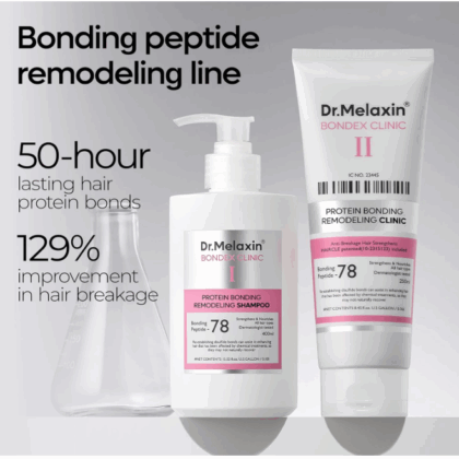 🌸Dr melaxin bondex protein bonding remodeling shampoo 400ml แชมพู / Clinic 250ml ครีมนวดผม