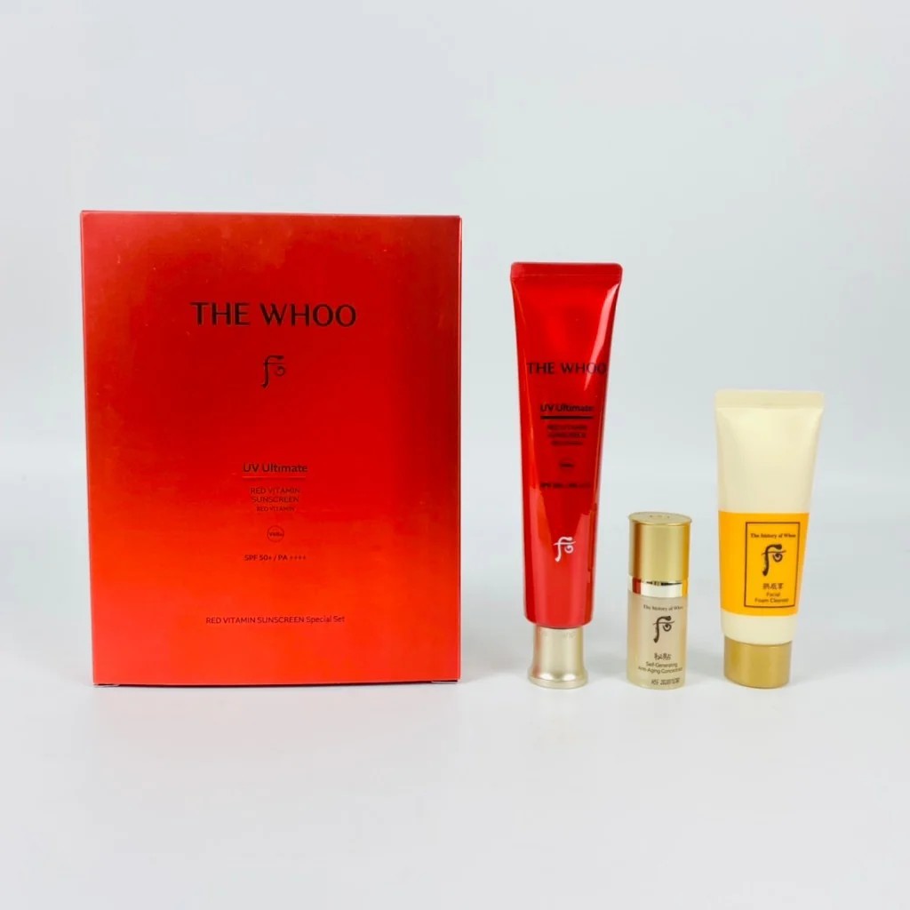 THE WHOO UV Ultimate Red Vitamin Sunscreen Set ไซด์เพิ่มปริมาณ คุ้มมากก🔥