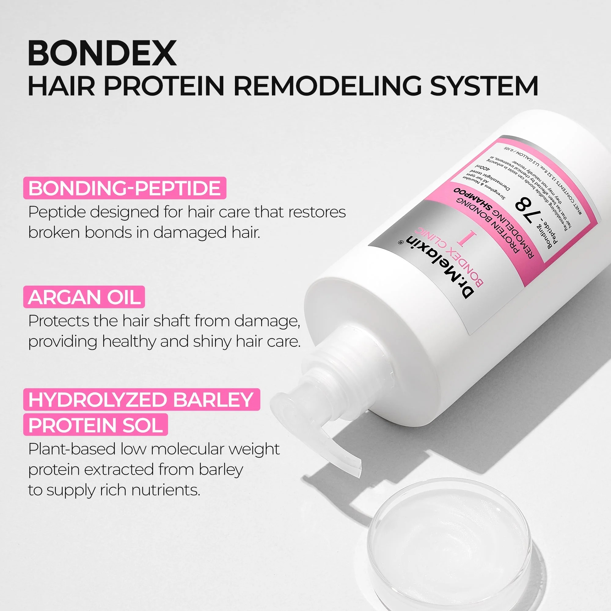 🌸Dr melaxin bondex protein bonding remodeling shampoo 400ml แชมพู / Clinic 250ml ครีมนวดผม - Image 10