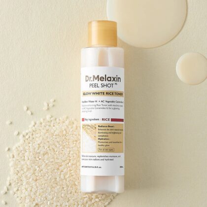 Dr. Melaxin Peel Shot Glow  White Rice Toner 200ml โทนเนอร์ผิวใสโกลว์
