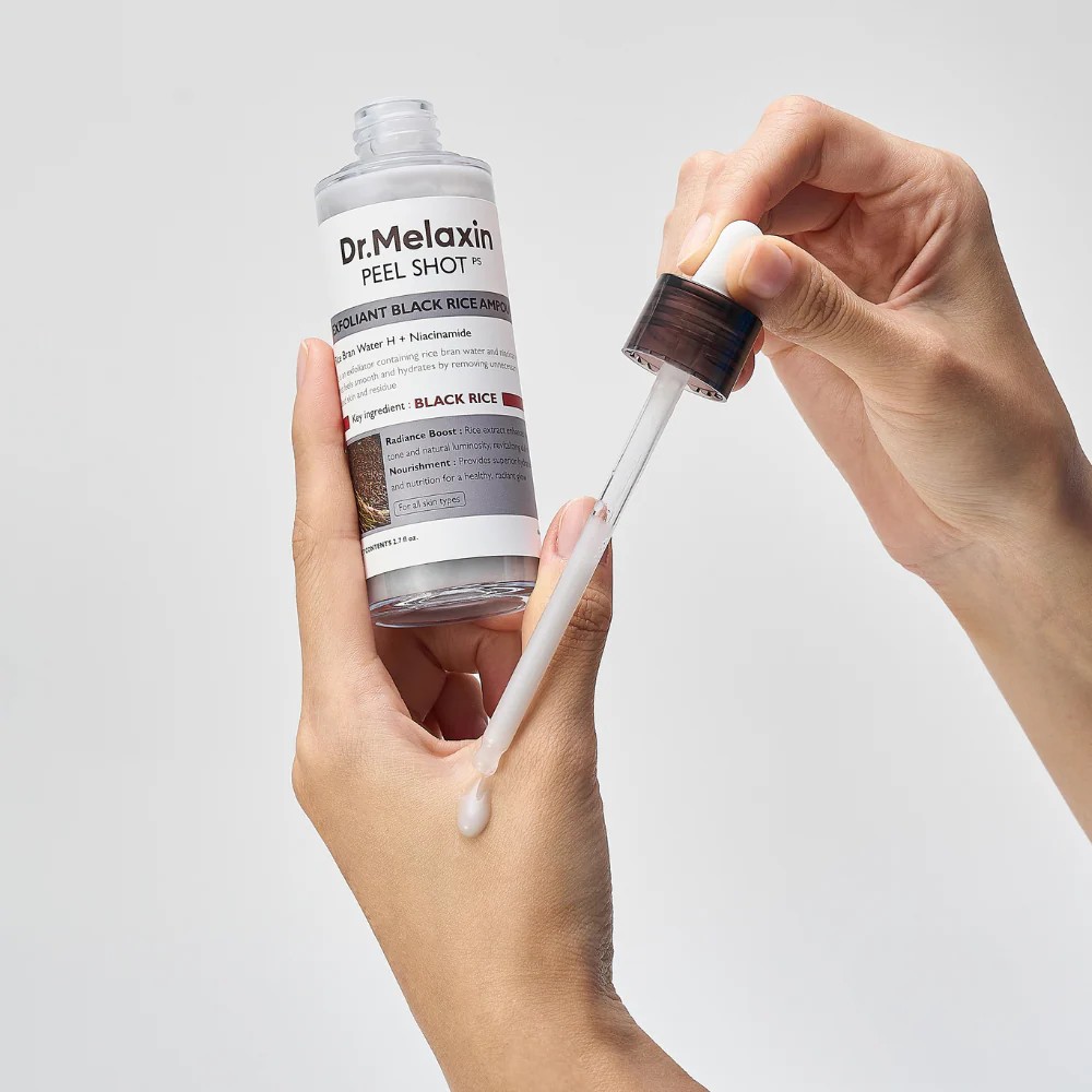 Dr. Melaxin Peel Shot Exfoliating Black Rice Ampoule 80 ml สครับผิวแบบแอมพูล - Image 3