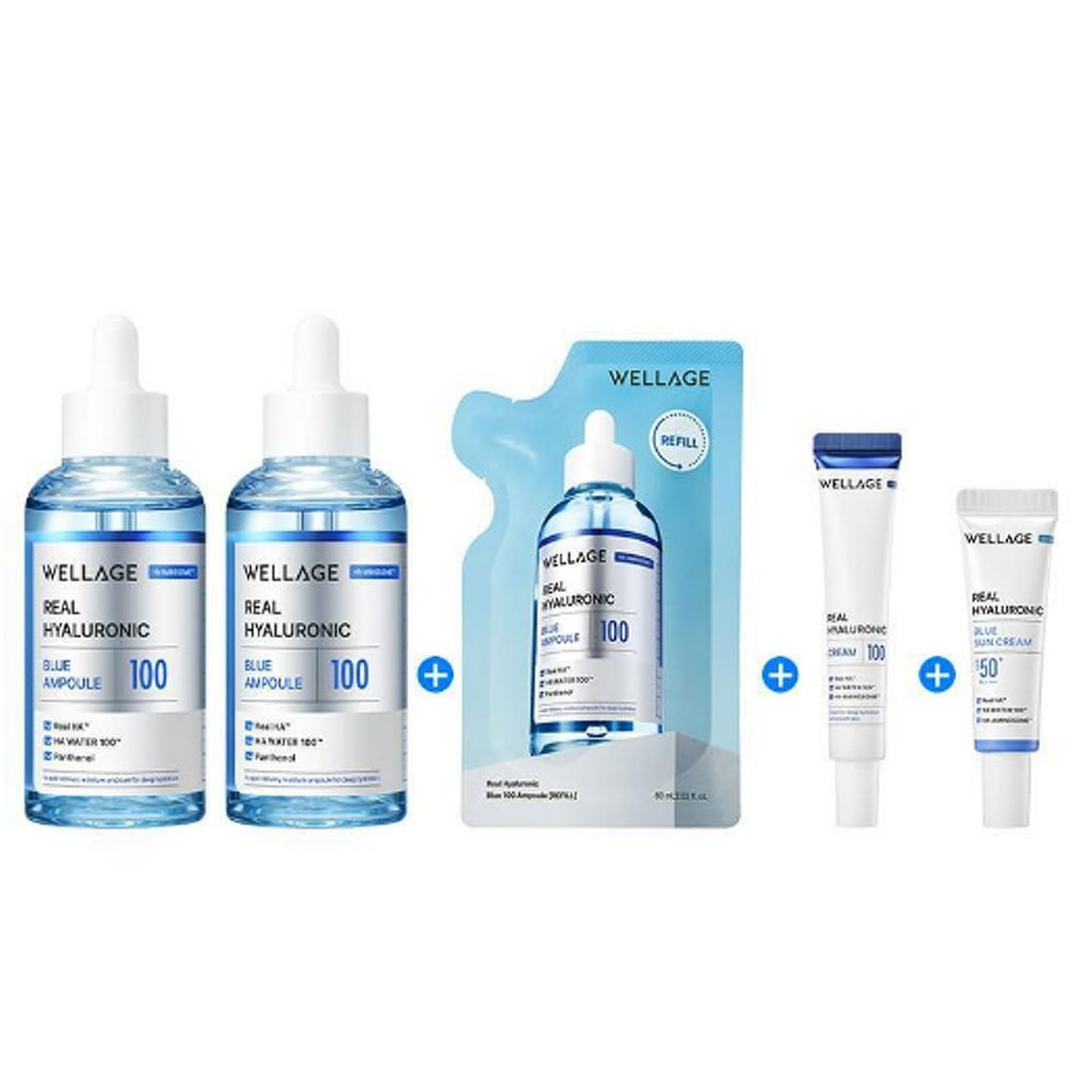 WELLAGE REAL HYALURONIC BLUE 100 Ampoule Limited Double Pack - Image 3