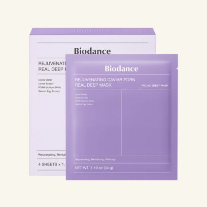 Biodance Rejuvenating Caviar PDRN Real Deep Mask 4แผ่น 1 กล่อง