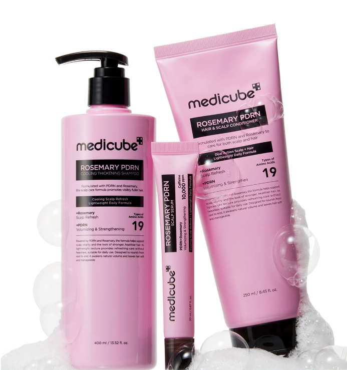 Medicube Rosemary PDRN Cooling Thickening Shampoo 400ml / Conditioner 250 ml / Scalp Serum 20ml