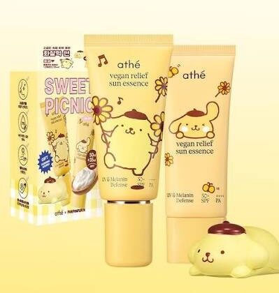 athé Vegan Relief Sun Essence Set 50ml + 35ml แถมสกุชชี่ Pompompurin