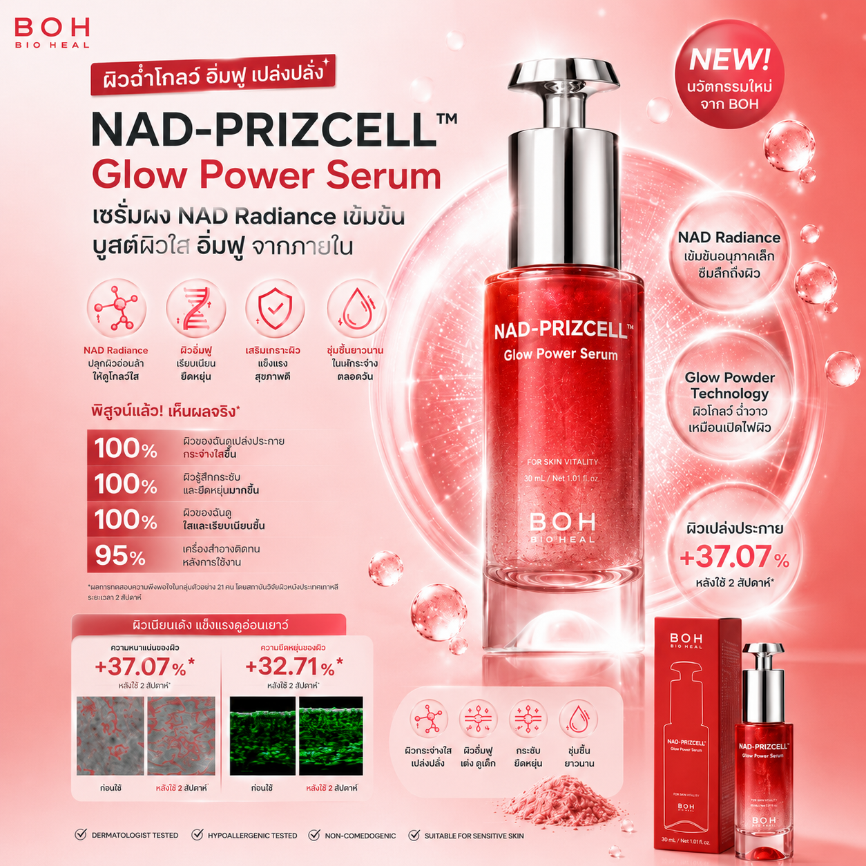 BOH Nad Prizcell glow powder serum 30ml