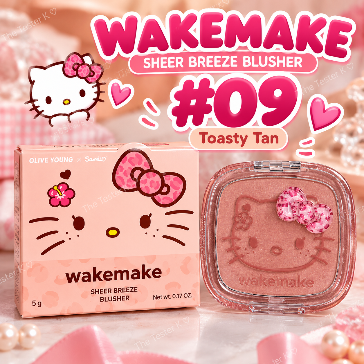 WAKEMAKE × Hello Kitty Sheer Breeze Blusher 5g - Image 2