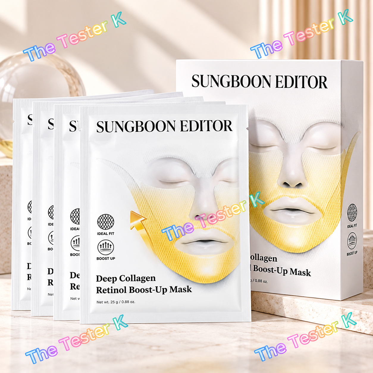 Sungboon Editor Deep Collagen Retinol Tension Boost-Up Mask 25g 1 กล่อง 4 แผ่น - Image 4