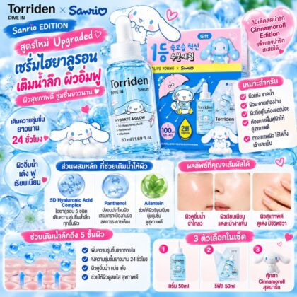 Torriden DIVE-IN Low Molecular Hyaluronic Acid Serum – Cinnamoroll Edition
