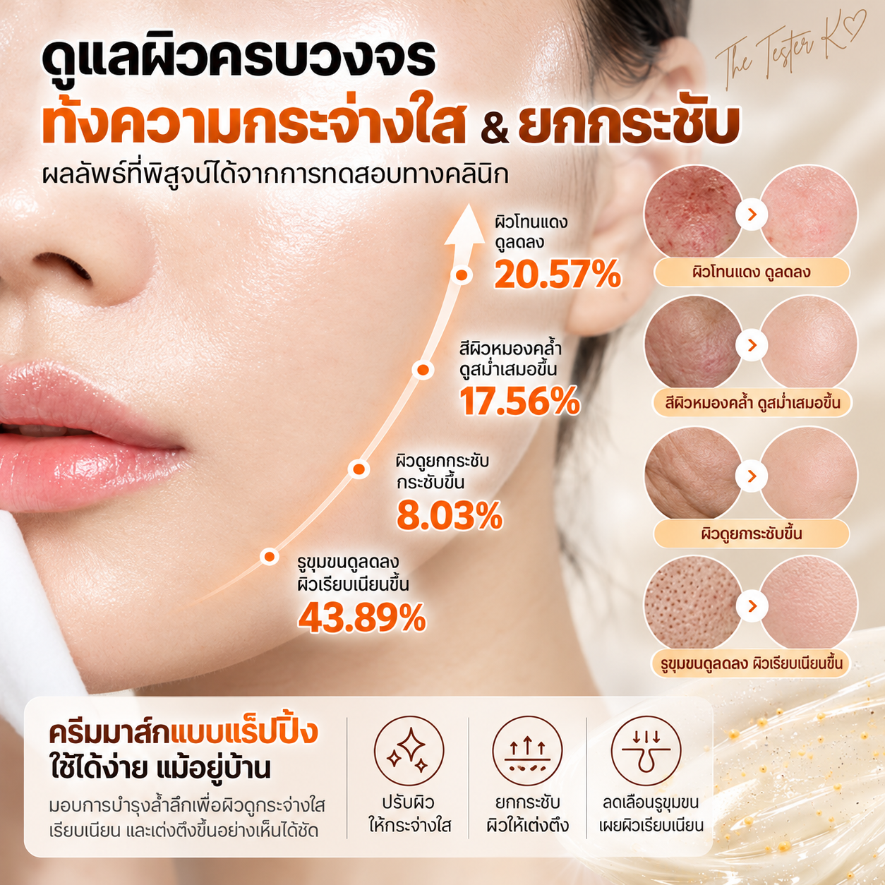 CELIMAX PORE + DARK SPOT BRIGHTENING CREAM MASK 20g 4 แผ่น 1 กล่อง - Image 3
