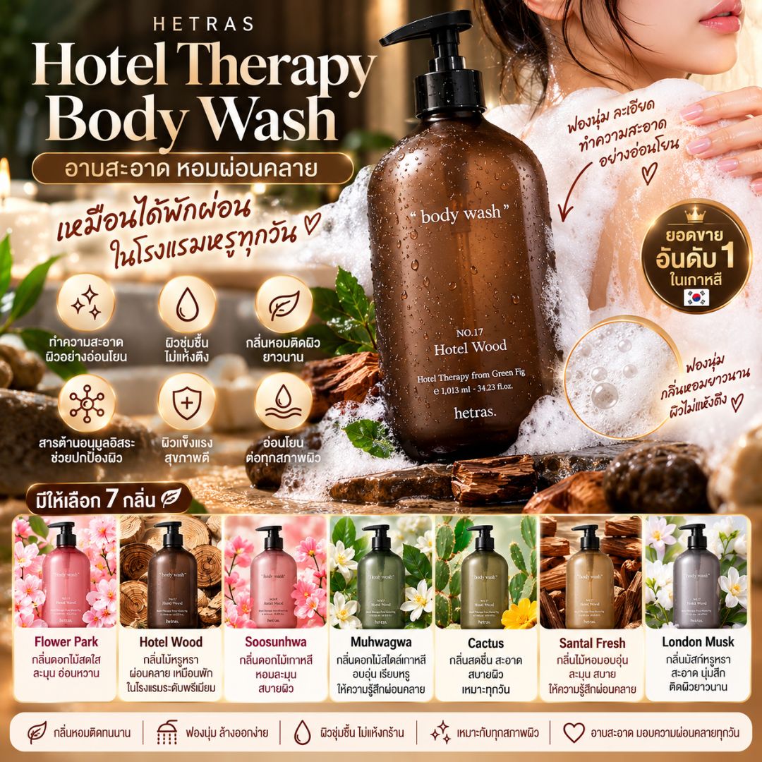 HETRAS Hotel Therapy Body Wash 1,013ml