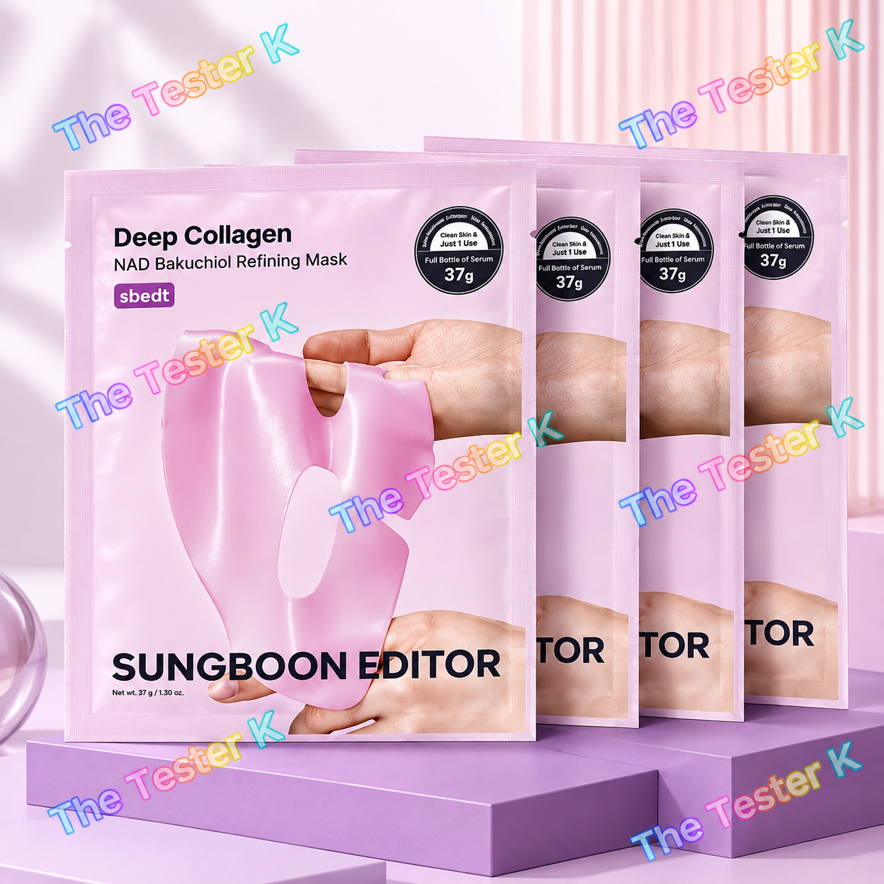 Sungboon Editor Deep Collagen NAD Bakuchiol Refining Mask 37g 4แผ่น - Image 3