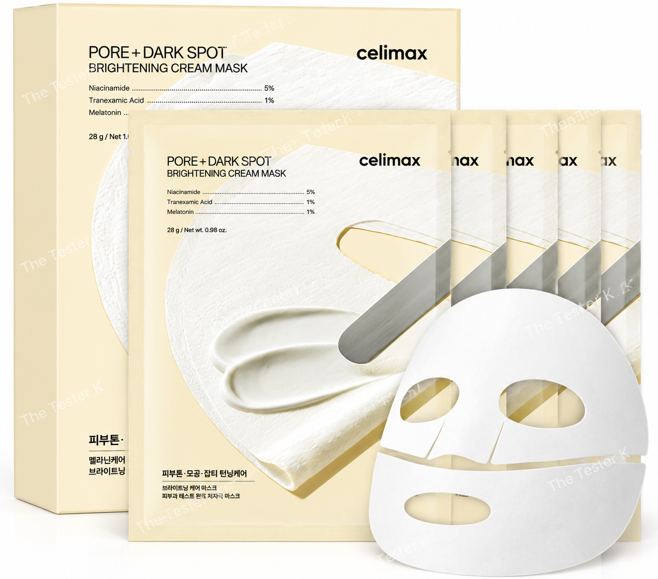 CELIMAX PORE + DARK SPOT BRIGHTENING CREAM MASK 20g 4 แผ่น 1 กล่อง - Image 6